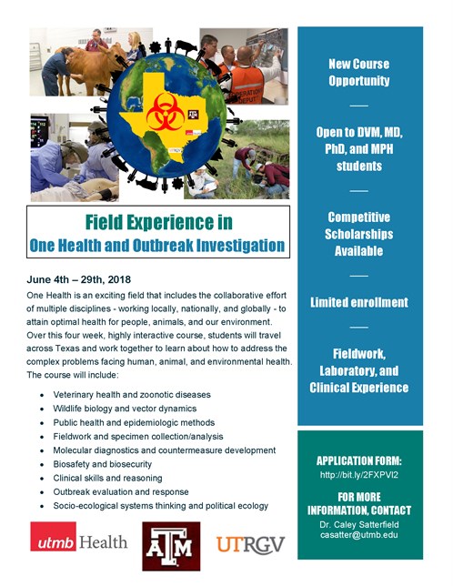 Flyer for Field Experience in One Health & Outbreak Investigation
