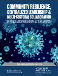 Cover of 2019 White Paper titled Community Resilience, Centralized Leadership & Multisectoral Collaboration