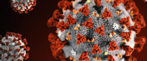 rendering of a coronavirus