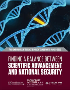 finding a balance between scientific advancement and national security cover