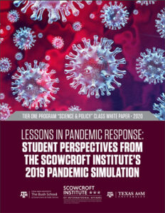 Lessons In Pandemic Response Student Perspectives from the Scowcroft Institute’s 2019 Pandemic Simulation cover